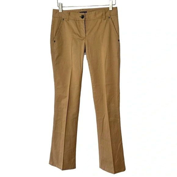 Theory 0 tan cotton + Lycra dress chino pants - Picture 1 of 5